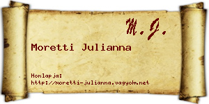 Moretti Julianna névjegykártya